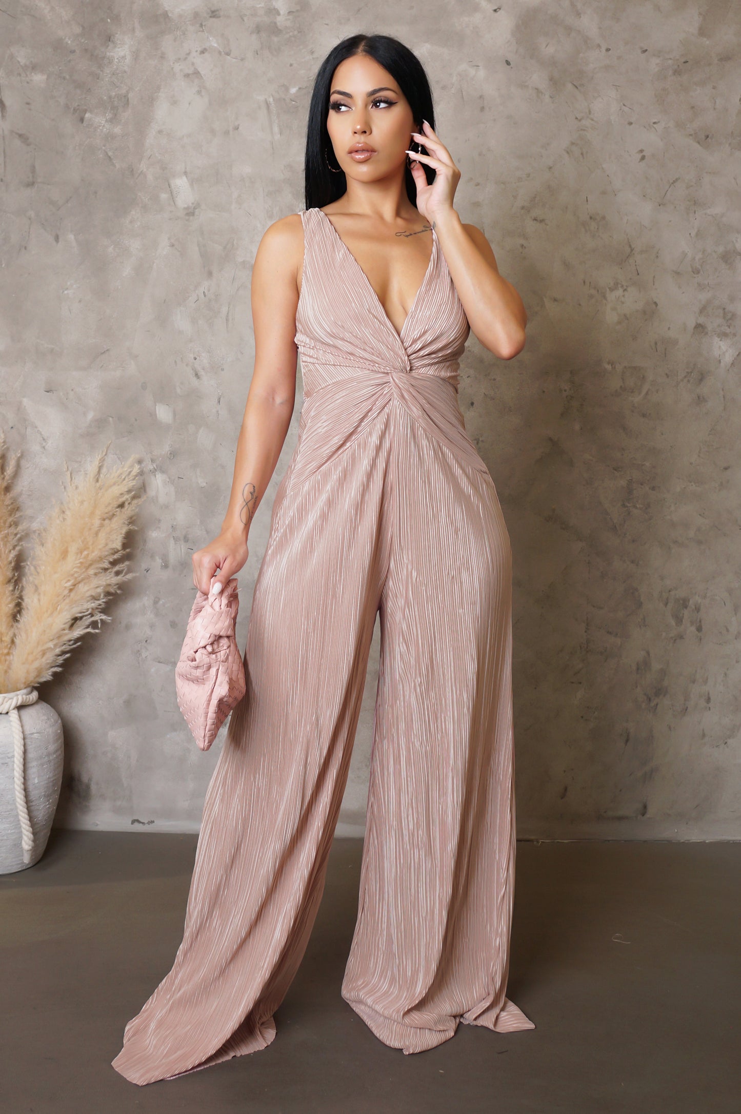 RESTOCK!! Here With You Jumpsuit - Light Pink
