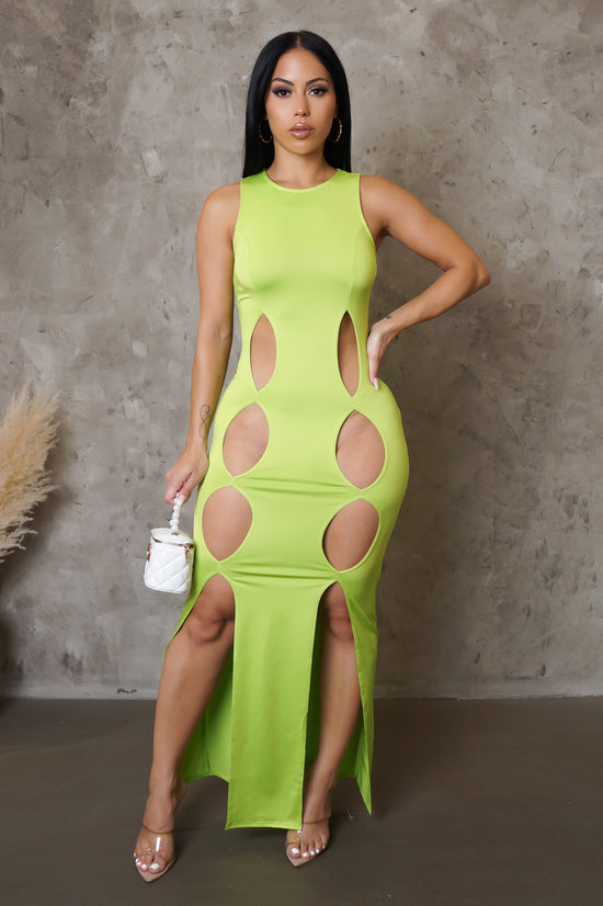 Effortless Maxi Dress - Lime
