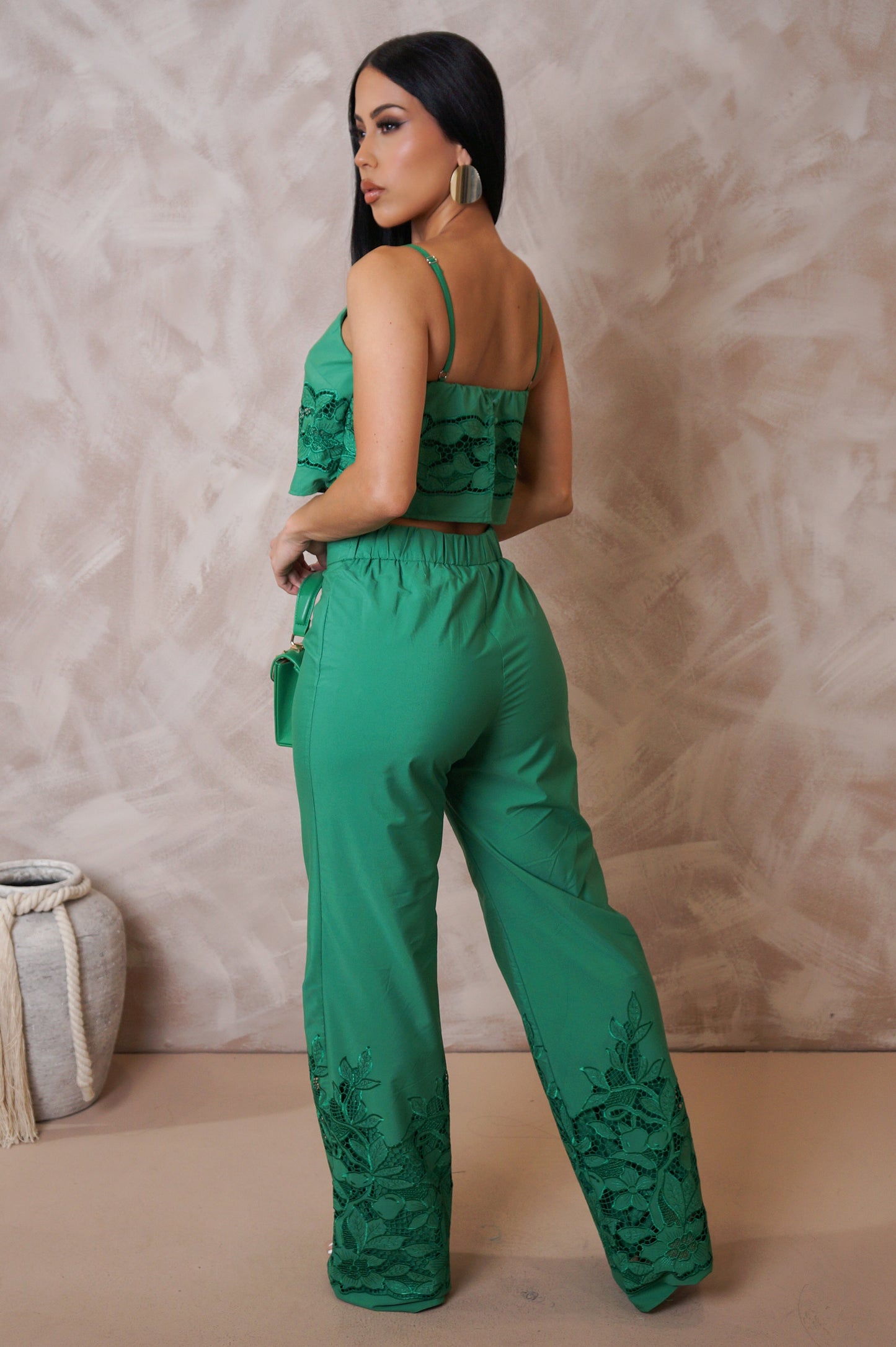 Be My Guest Pant Set - Green