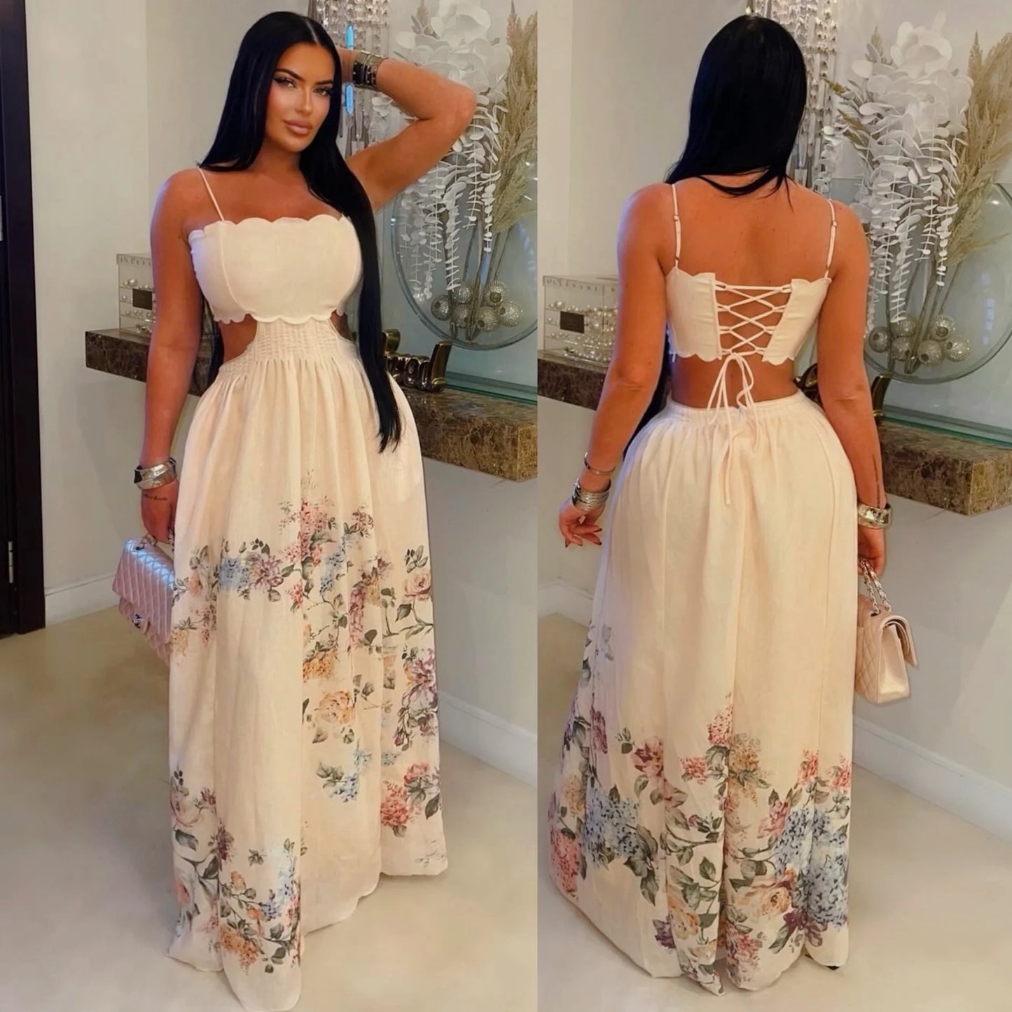 Romantic Haven Dress - Peach