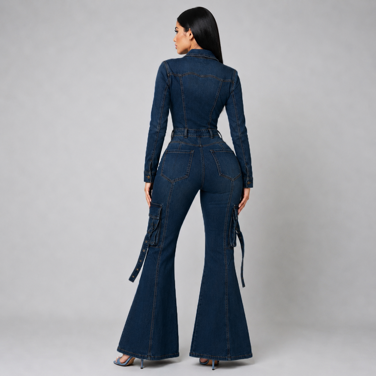 Looking Pretty Jumpsuit - Dark Wash