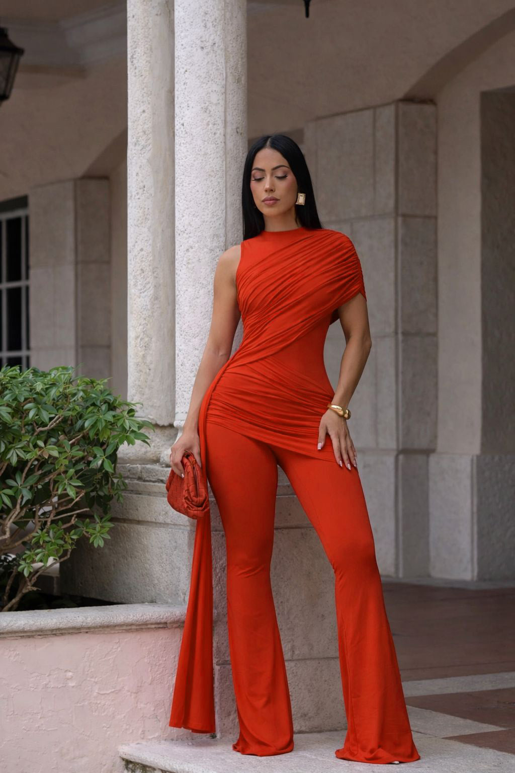 Theresa Jumpsuit - Carmin-Red