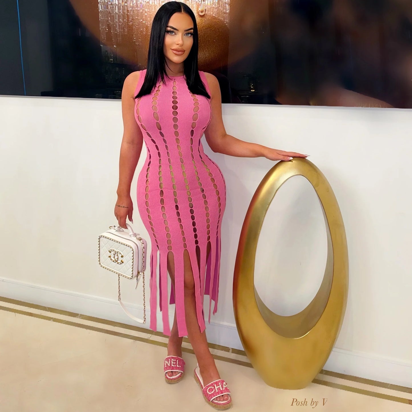 Load image into Gallery viewer, In My Moment Midi Dress - Pink
