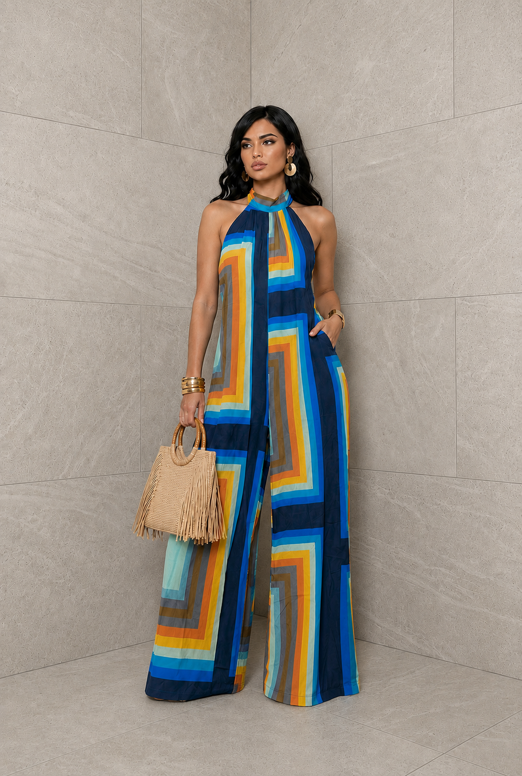 Capri Sunset Jumpsuit -Multi
