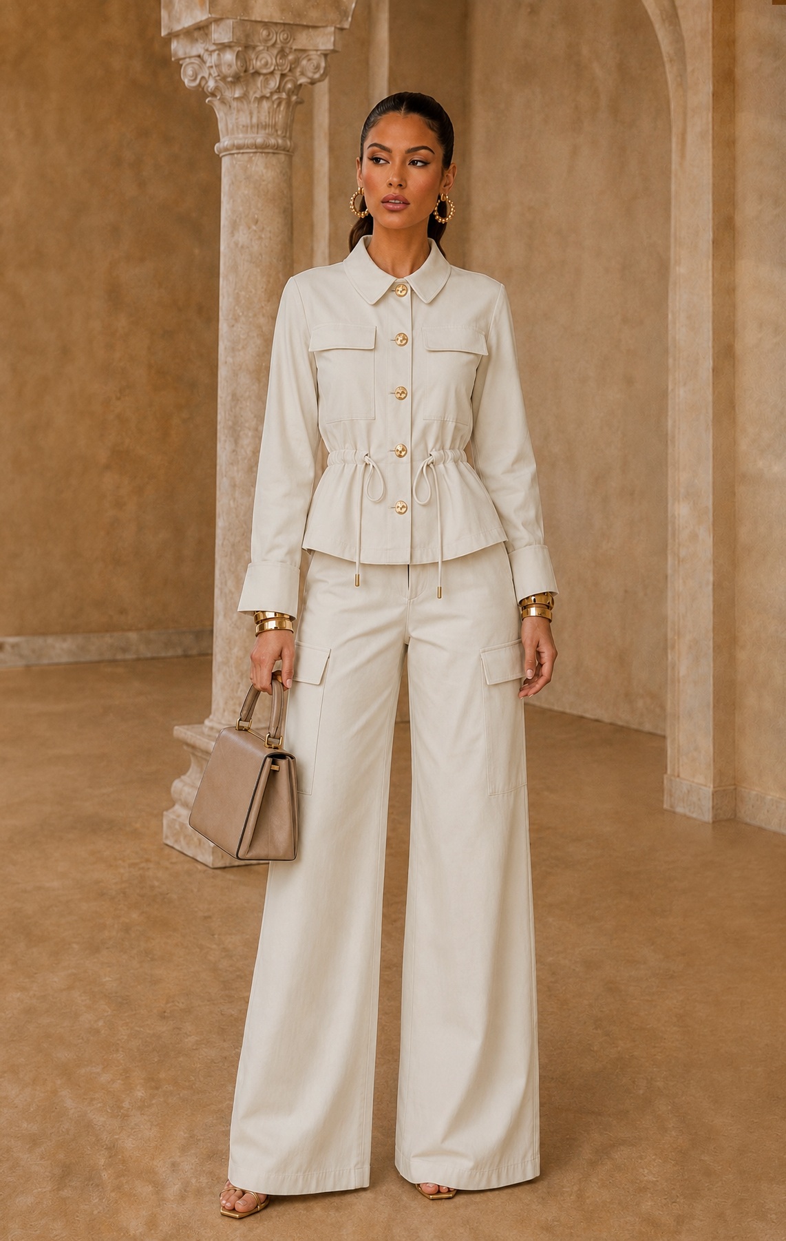 Aspen Pant Set - Cream