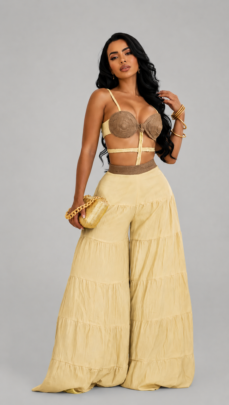 Tulum's Morning Pant Set -Yellow
