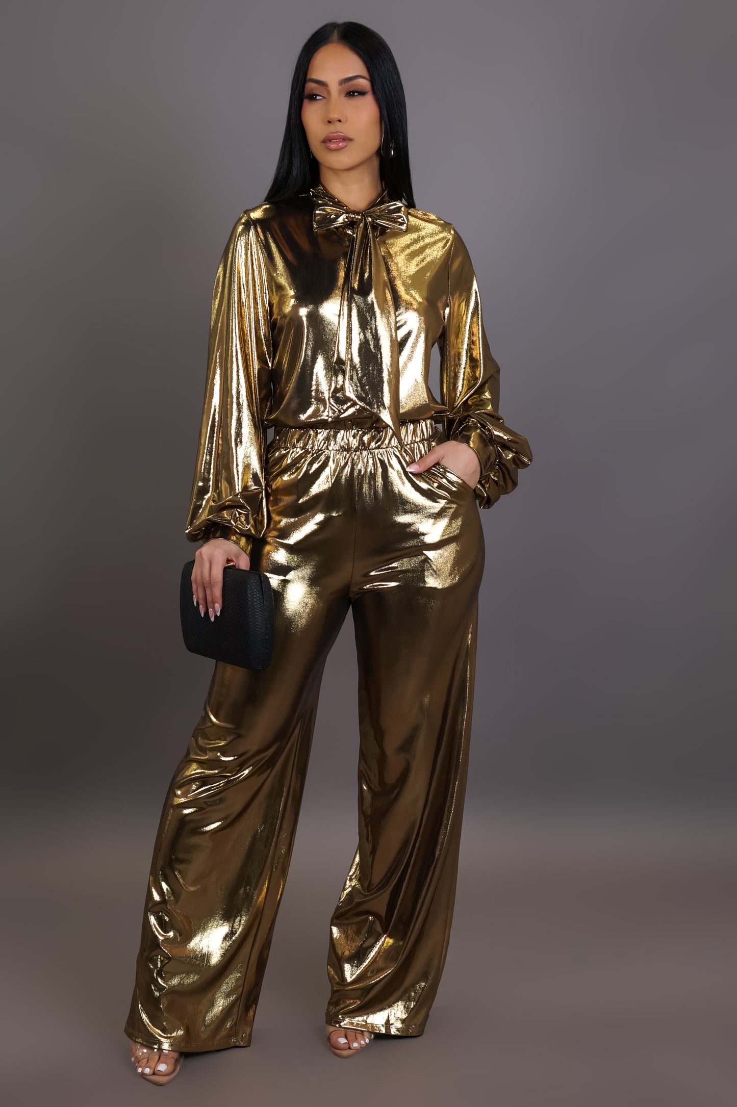 Working Hard Pant Set - Gold