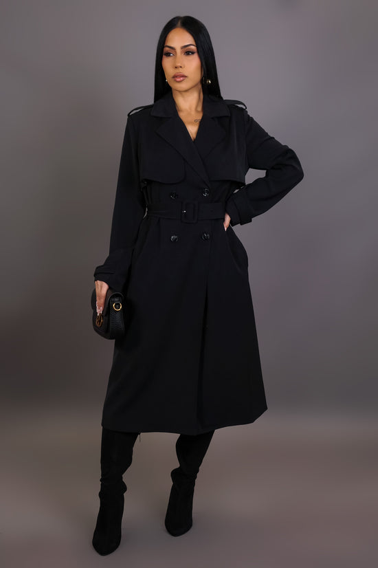 Let's Link Up Coat - Black