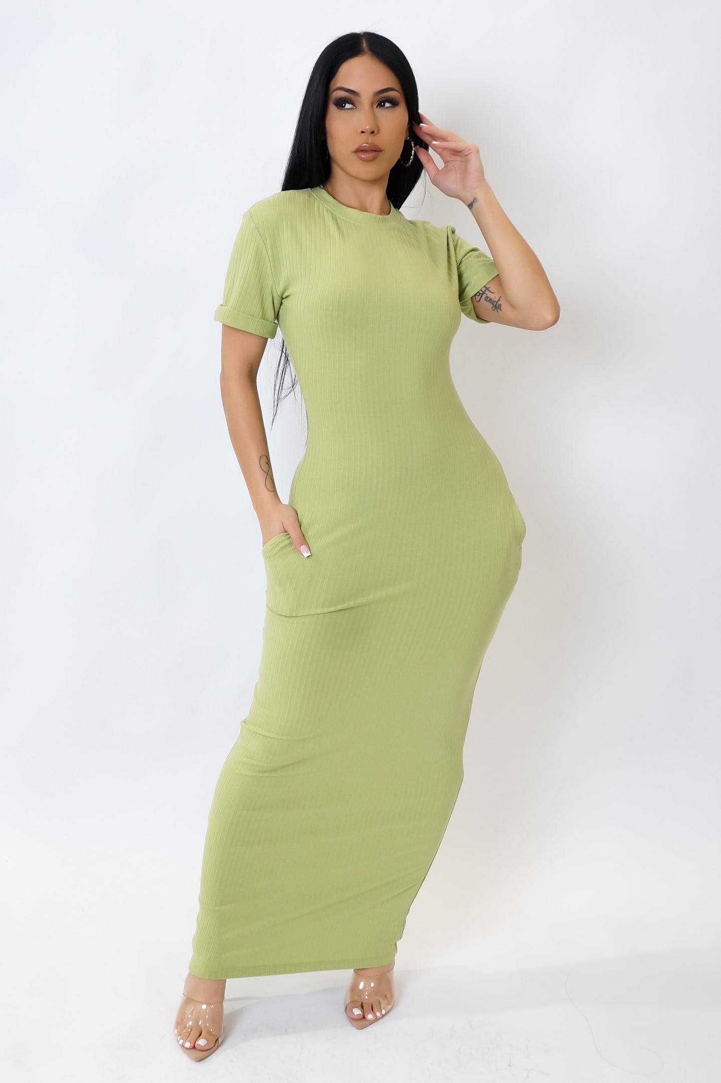 Load image into Gallery viewer, Think Of Me Midi Dress - Green
