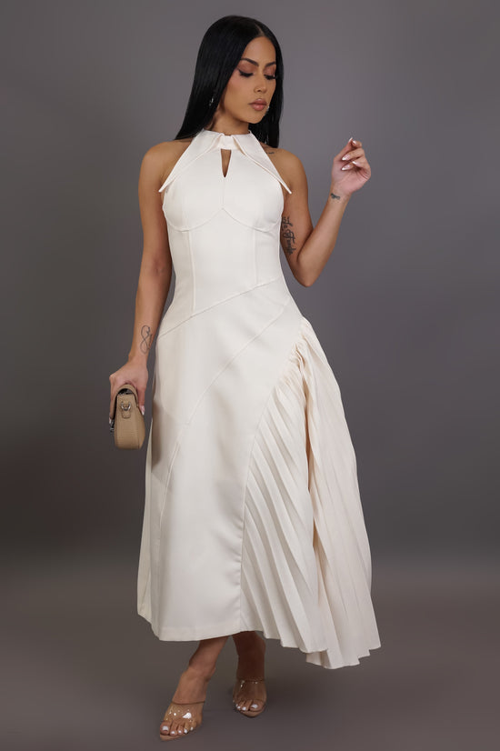 Camila Elegant Dress - Beige