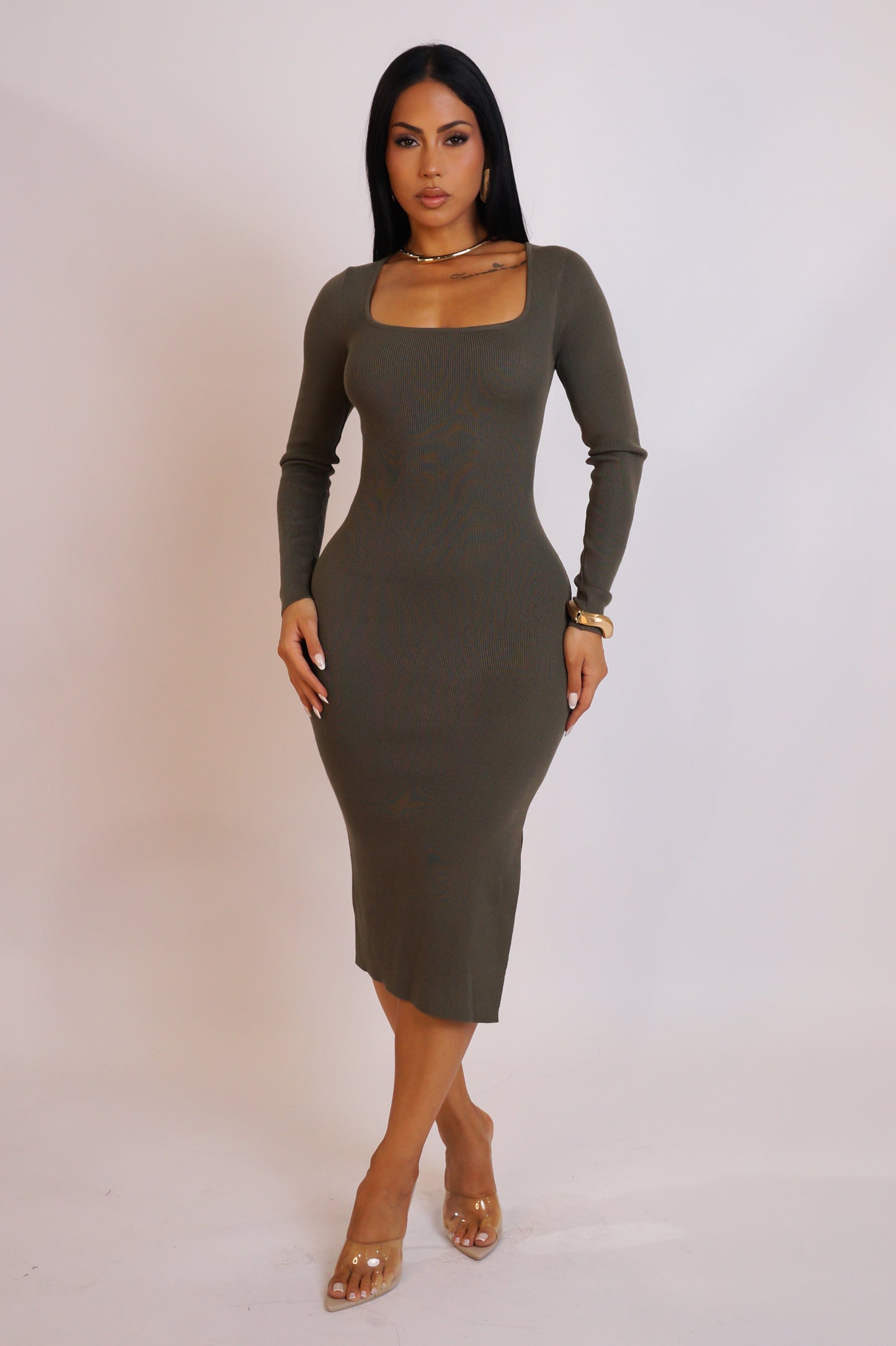 I Design  my life Dress - Olive