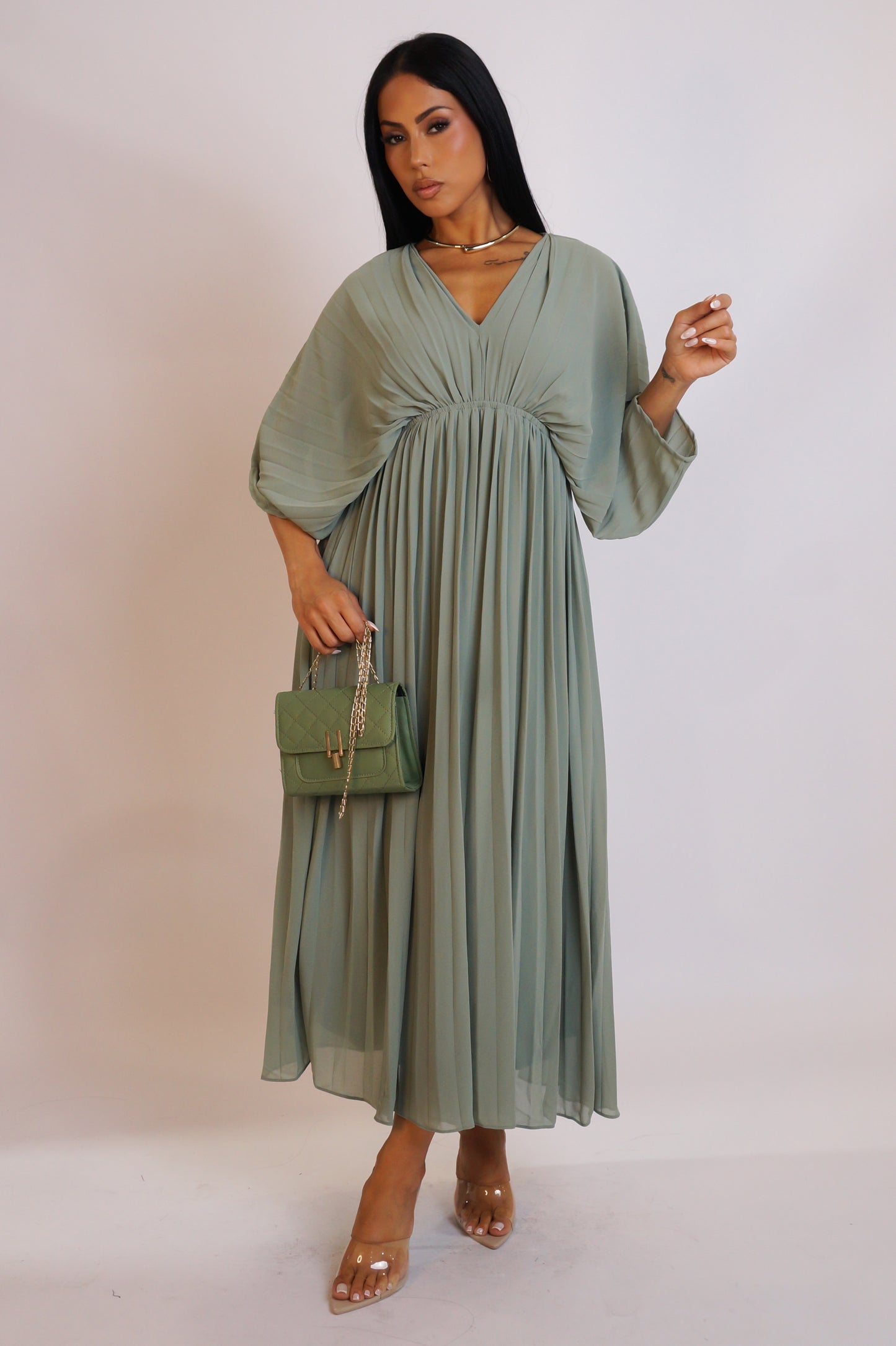 Picture Perfect Midi Dress - Green