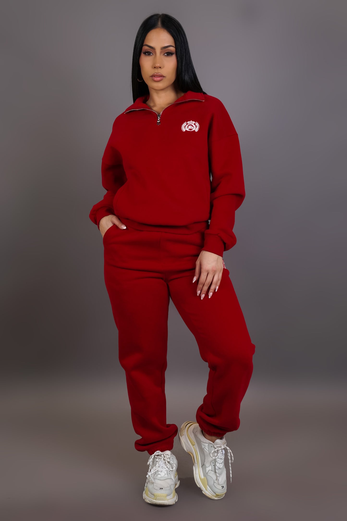 Cute As Can Be Jogger Set - Red