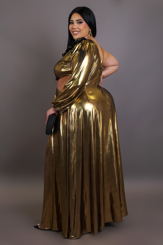 Most Of All Maxi Dress - Gold