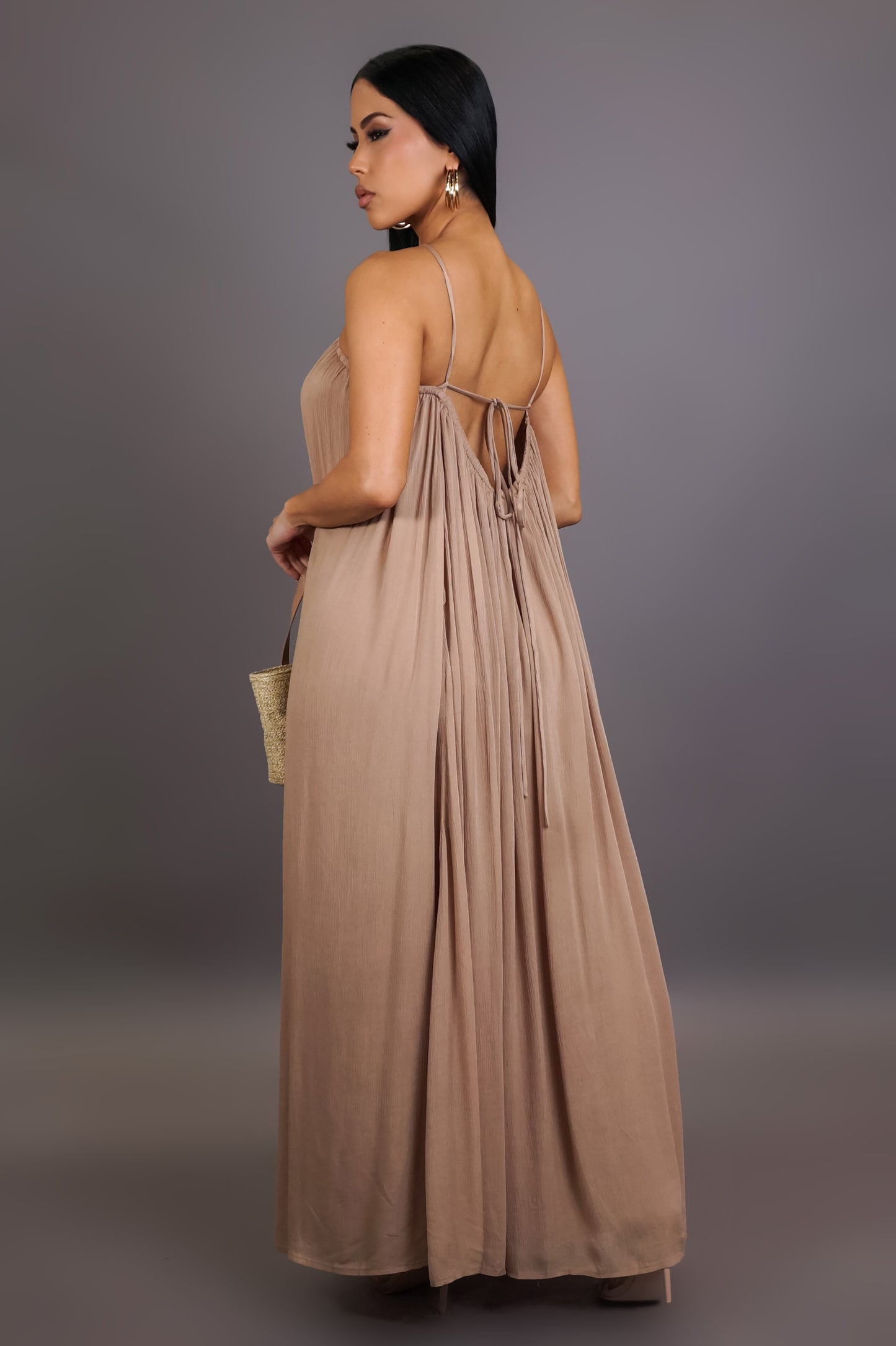 Back To This Maxi Dress- Taupe