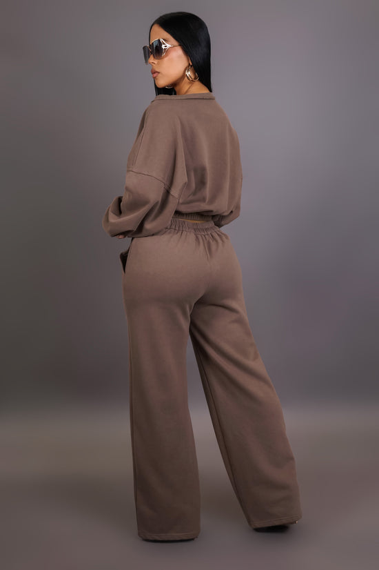 Winter Ready Pant Set -Brown