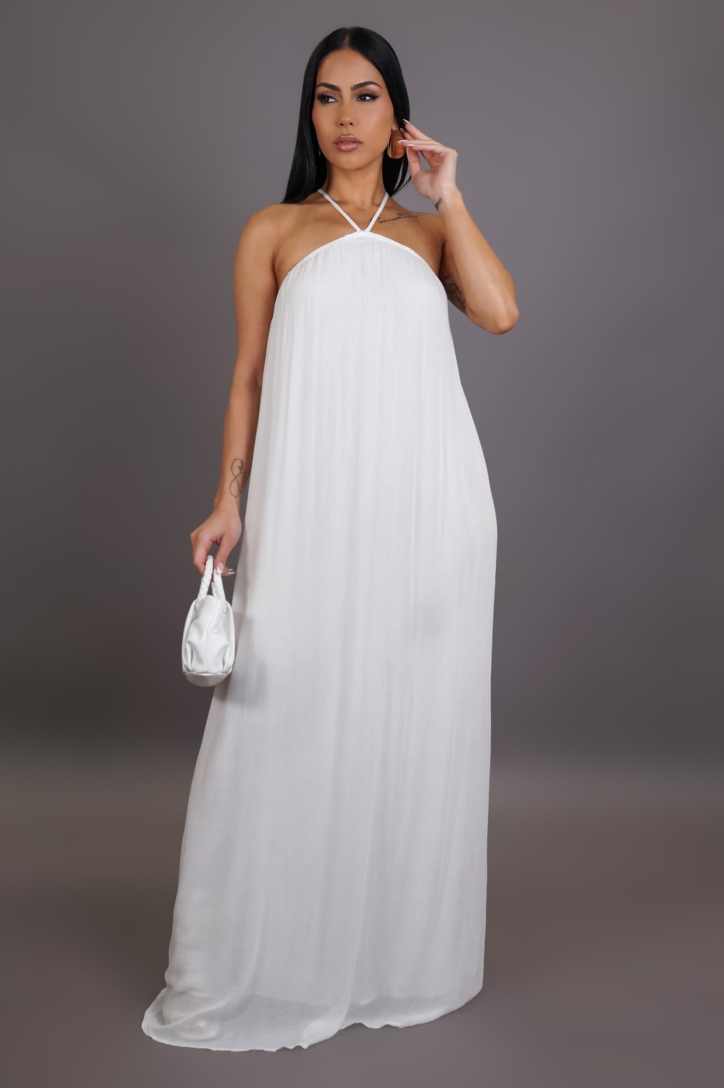 Back To This Maxi Dress- White