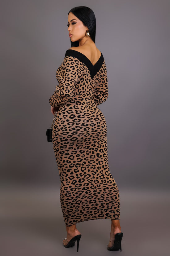 Mercedes Midi Dress- Animal Print