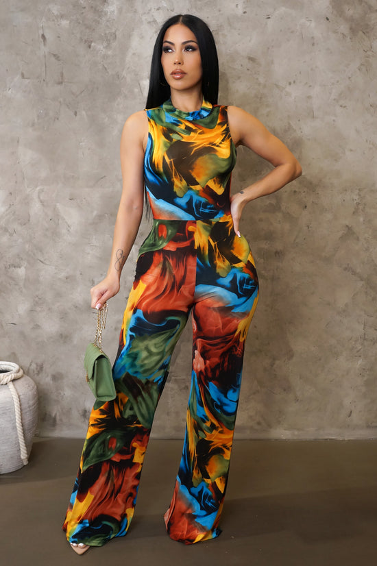 On The Roster Jumpsuit - Multi