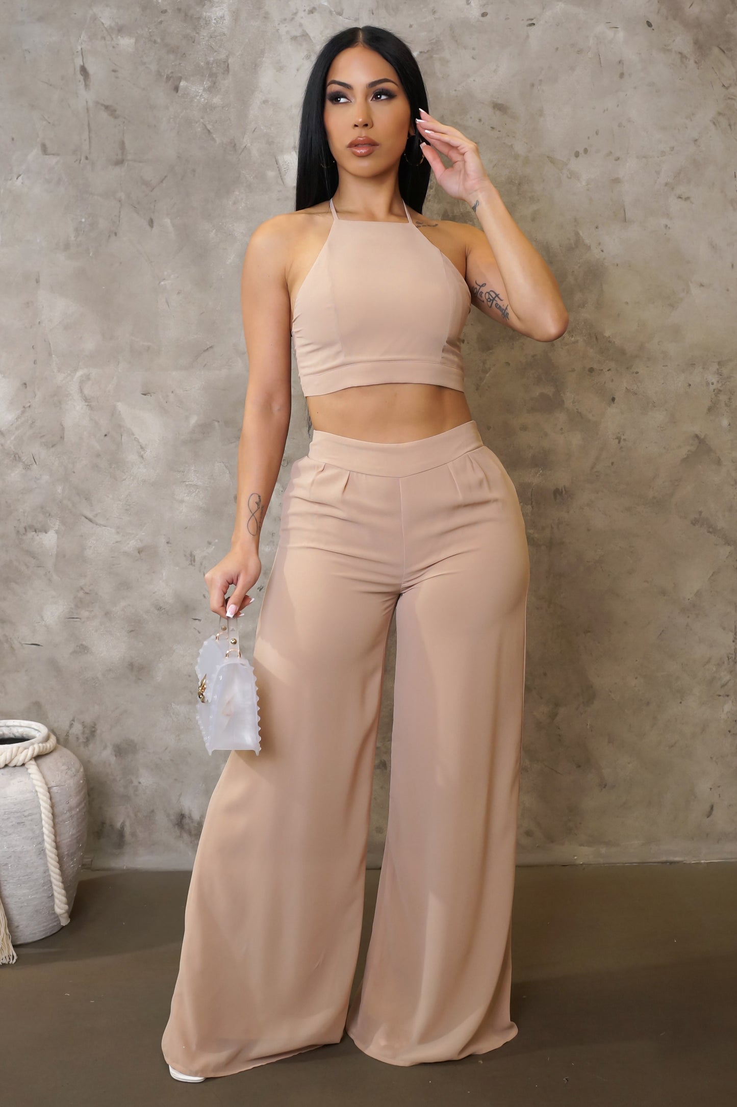 Load image into Gallery viewer, Going Out Tonight Pant Set - Taupe
