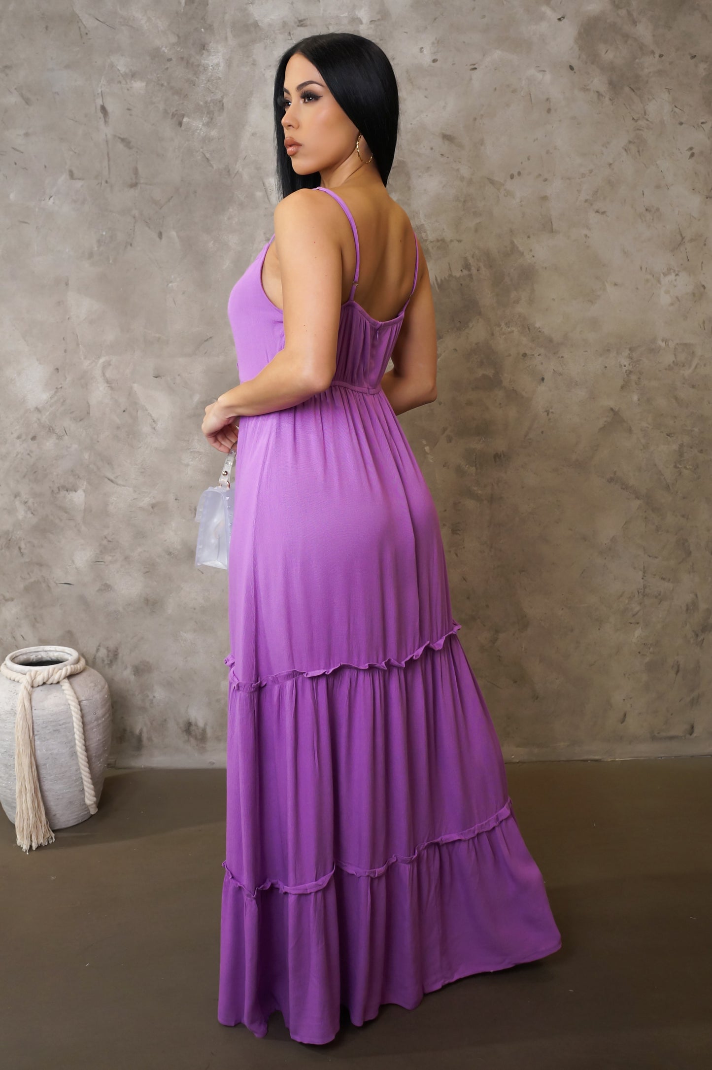 Load image into Gallery viewer, Cupid&amp;#39;s Dress Maxi Dress - Purple
