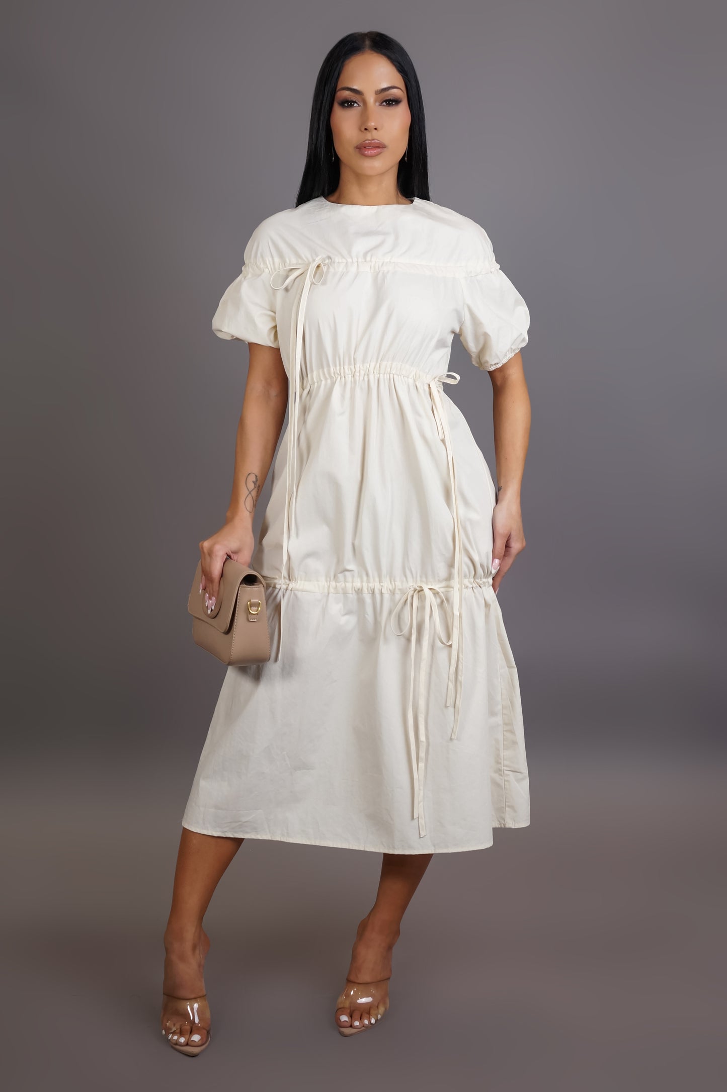 Pure Magic Midi Dress- Ivory