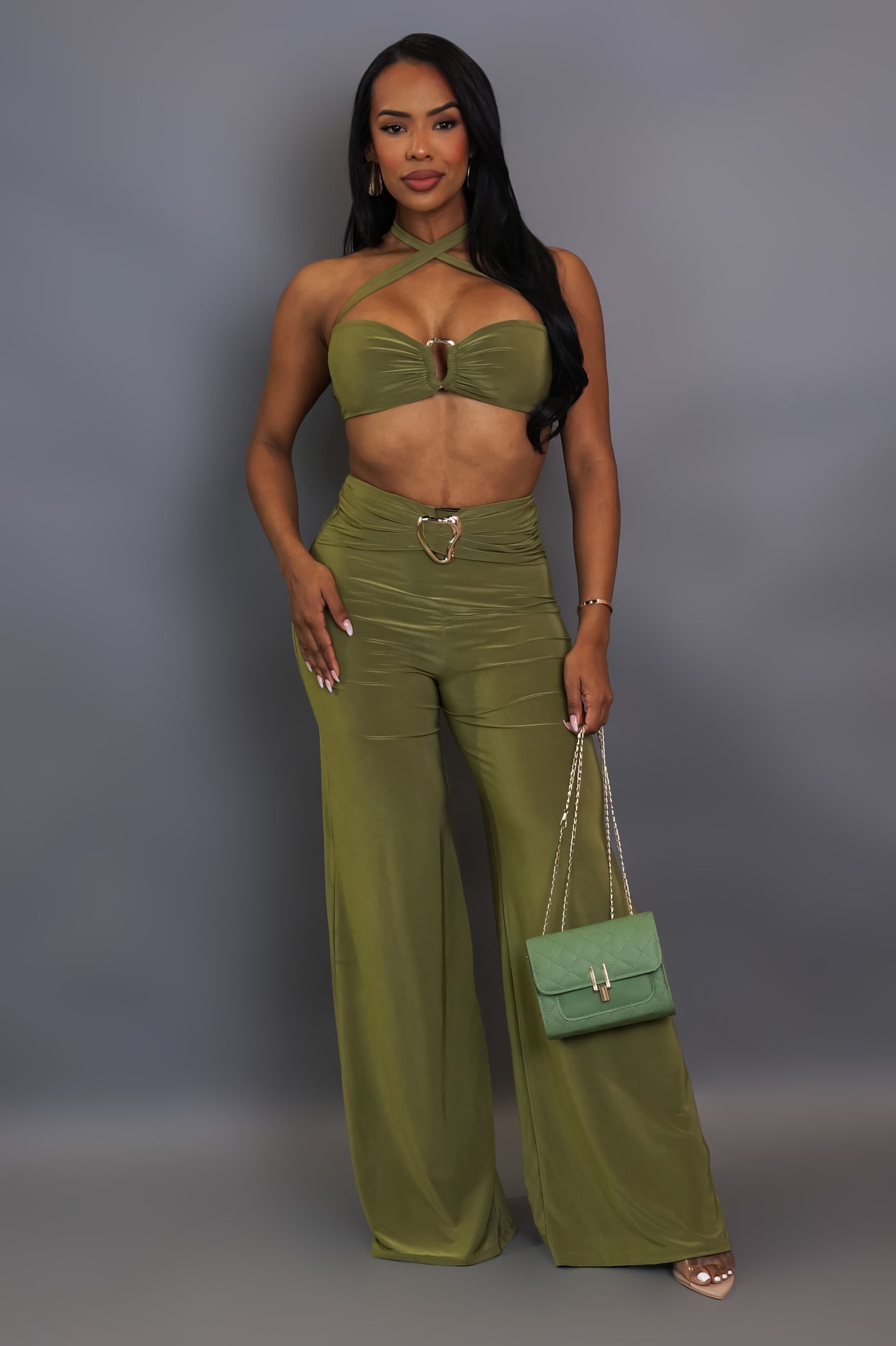 The Oasis Pant Set - Green