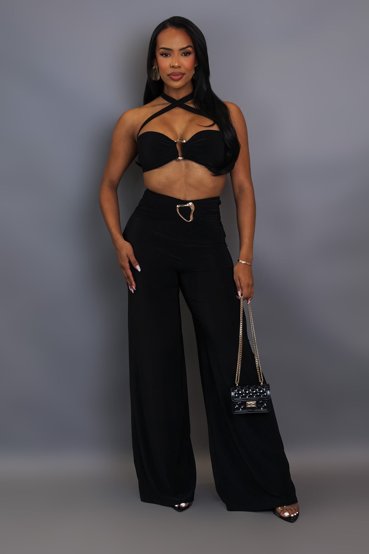 The Oasis Pant Set - Black