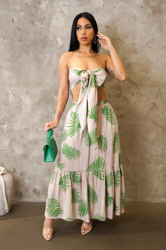 Load image into Gallery viewer, Stay Elevated Skirt Set - Green
