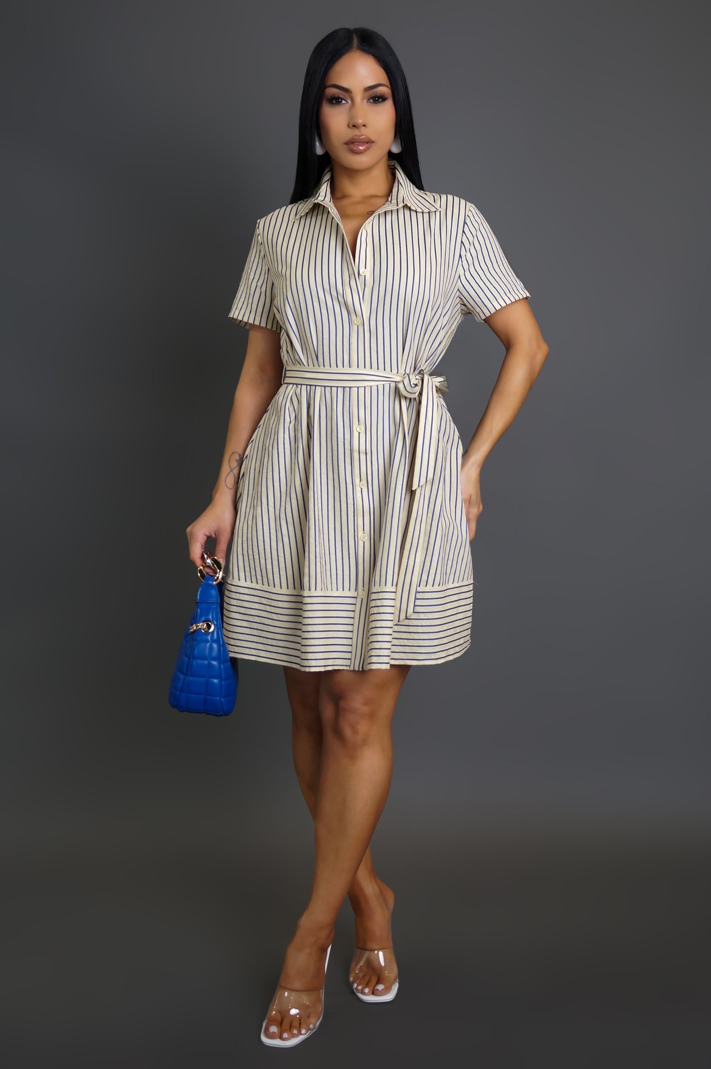 Day Dreaming Mini Dress - Blue Day Dreaming Mini Dress - Blue