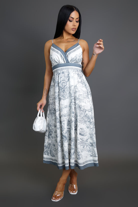 Amusing Midi Dress- Grey