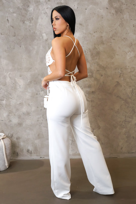 The Butterfly Effect Pant Set- White