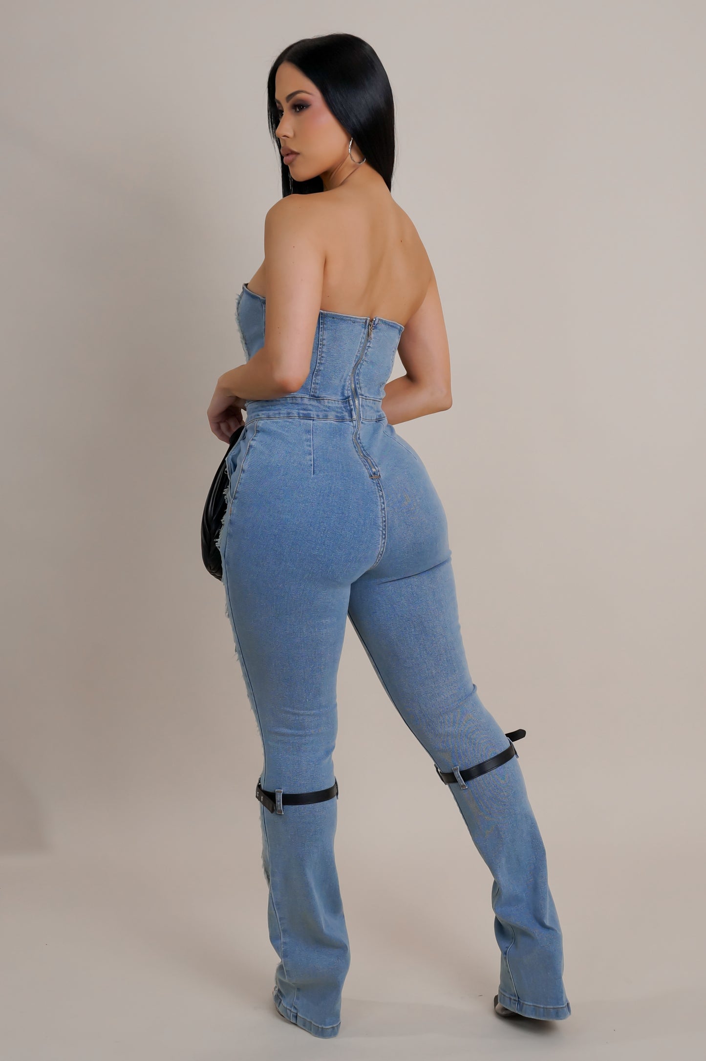 Young And Free Jumpsuit- Denim