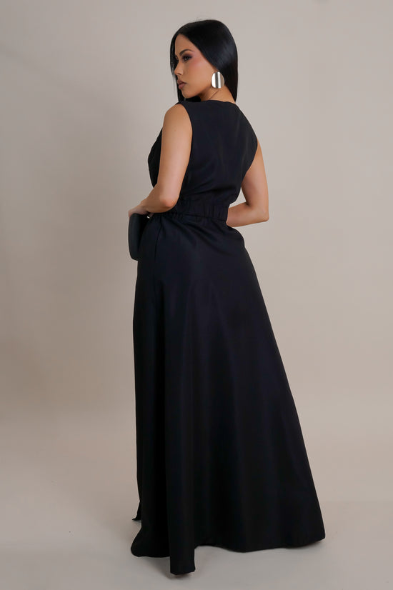 Sophisticated Maxi Dress - Black