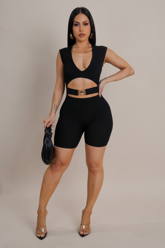 Our Secret Romper - Black