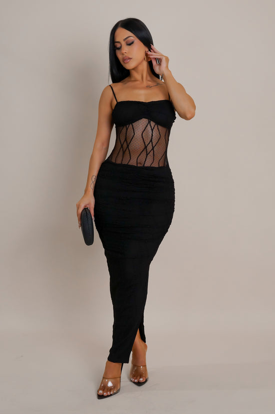 A Diva Maxi Dress - Black