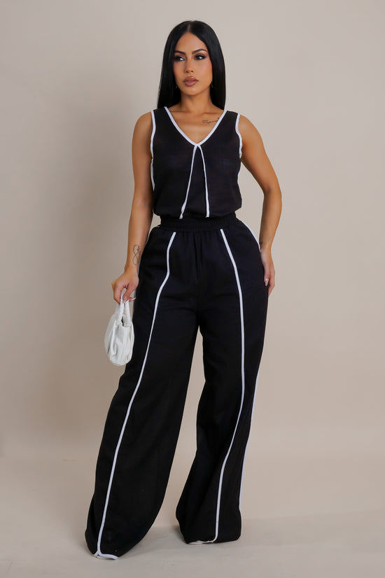 Put Together Pant Set - Black