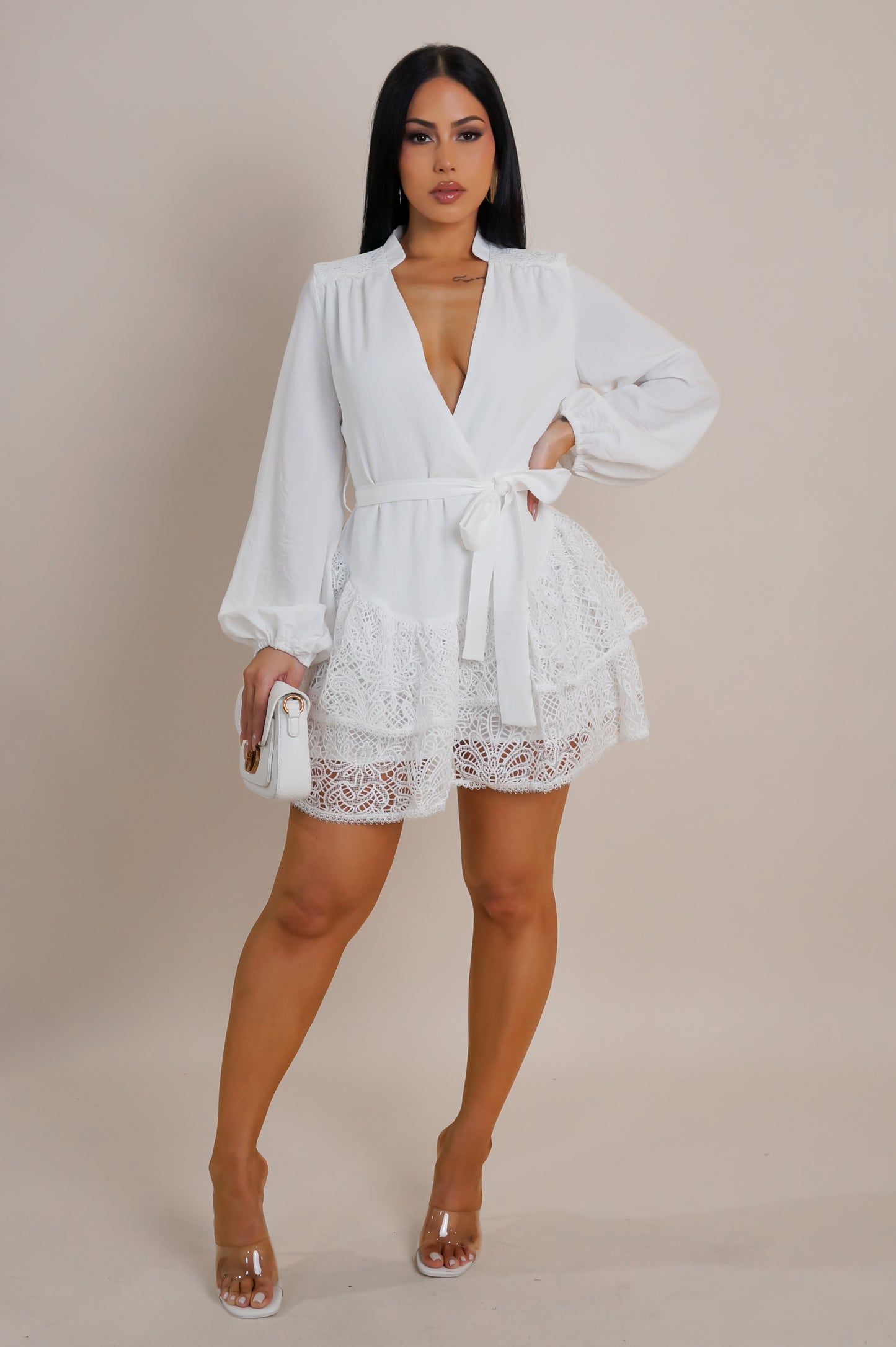 Meant To Be Mini Dress -White