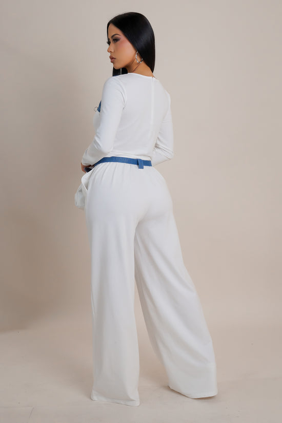 Best For You Pant Set - White