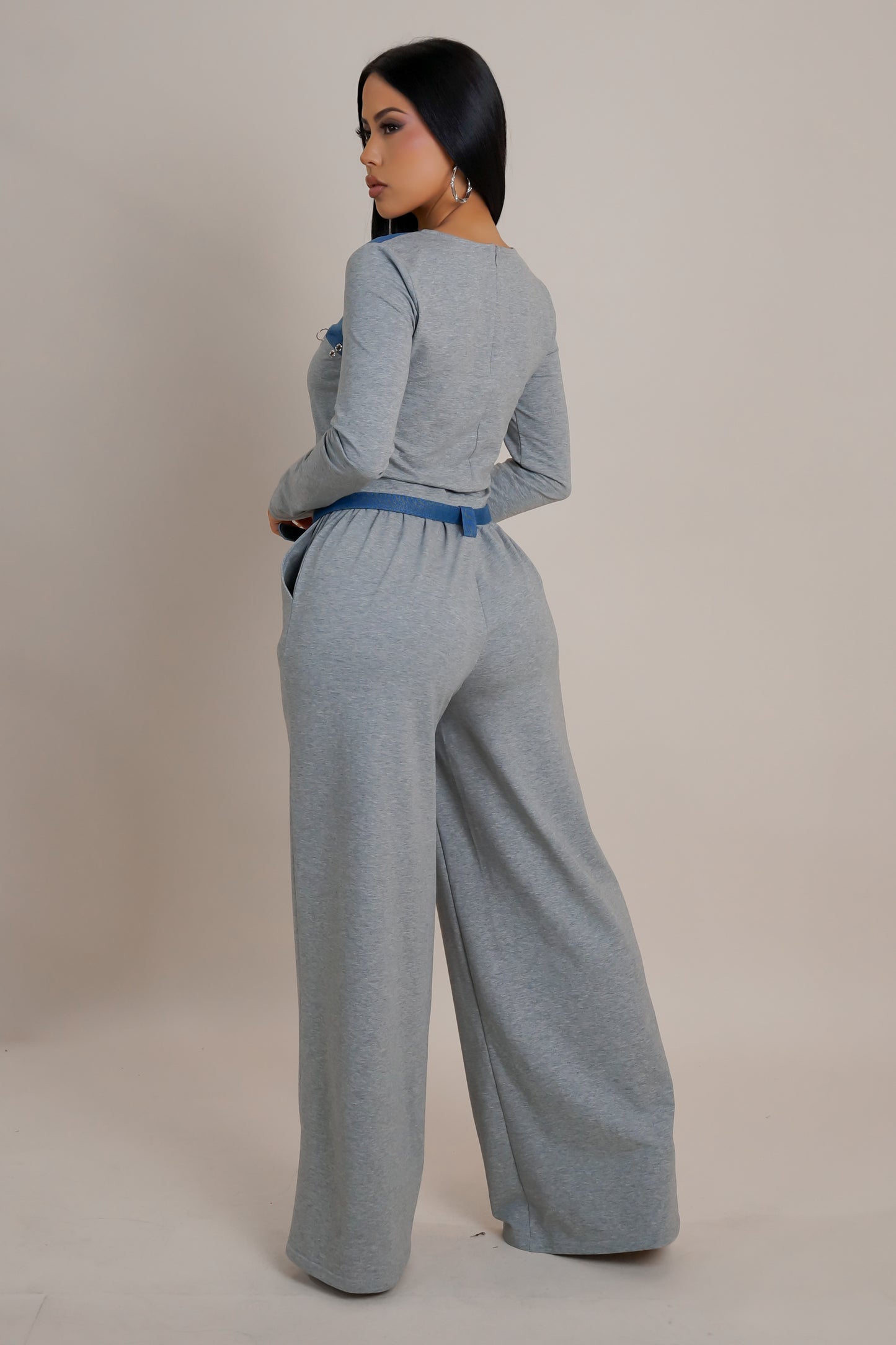 Best For You Pant Set - Grey