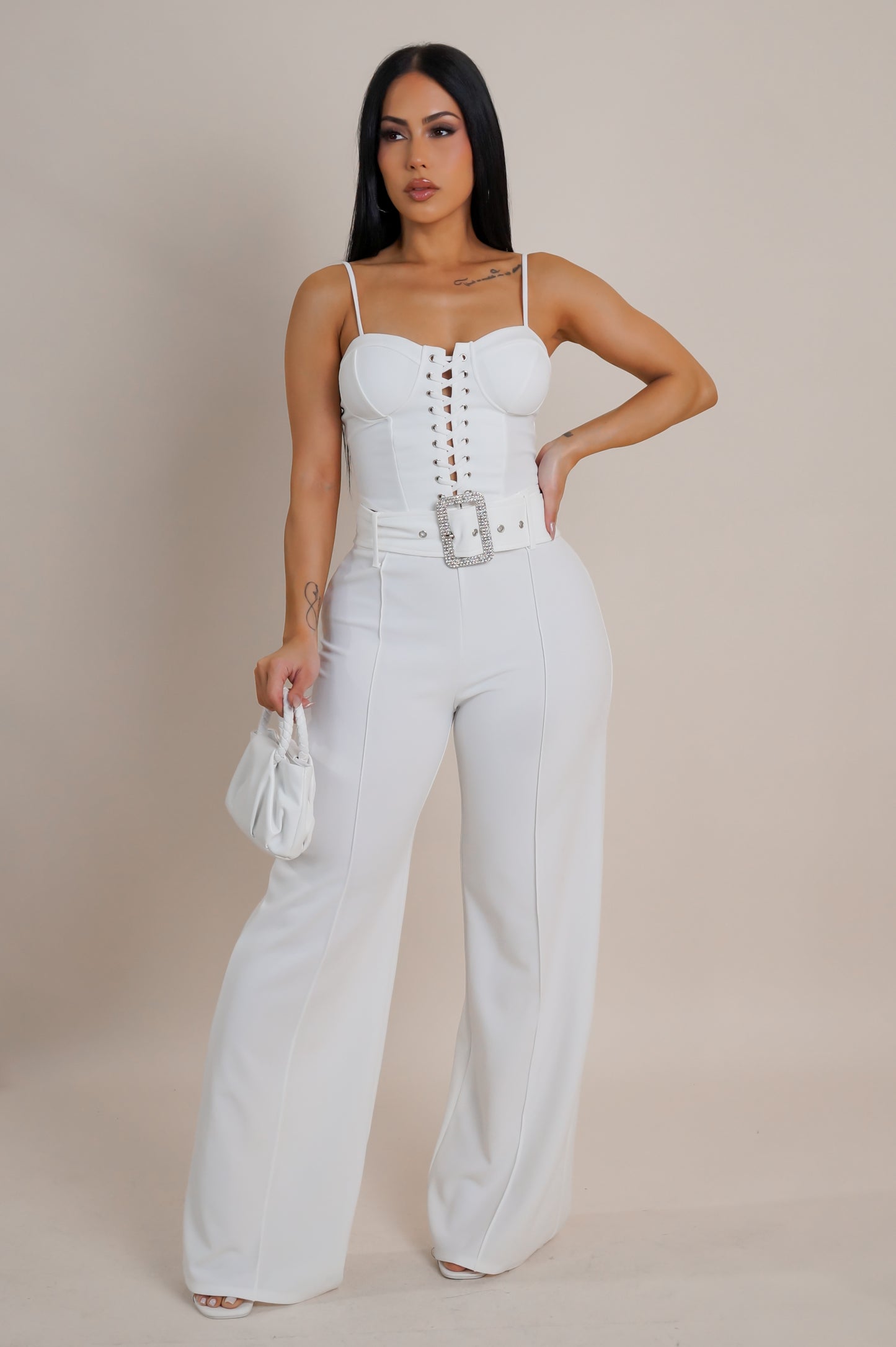 Just A Fantasy Pant Set - White