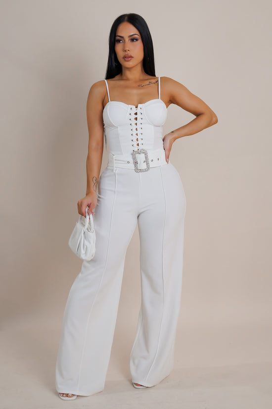 Just A Fantasy Pant Set - White