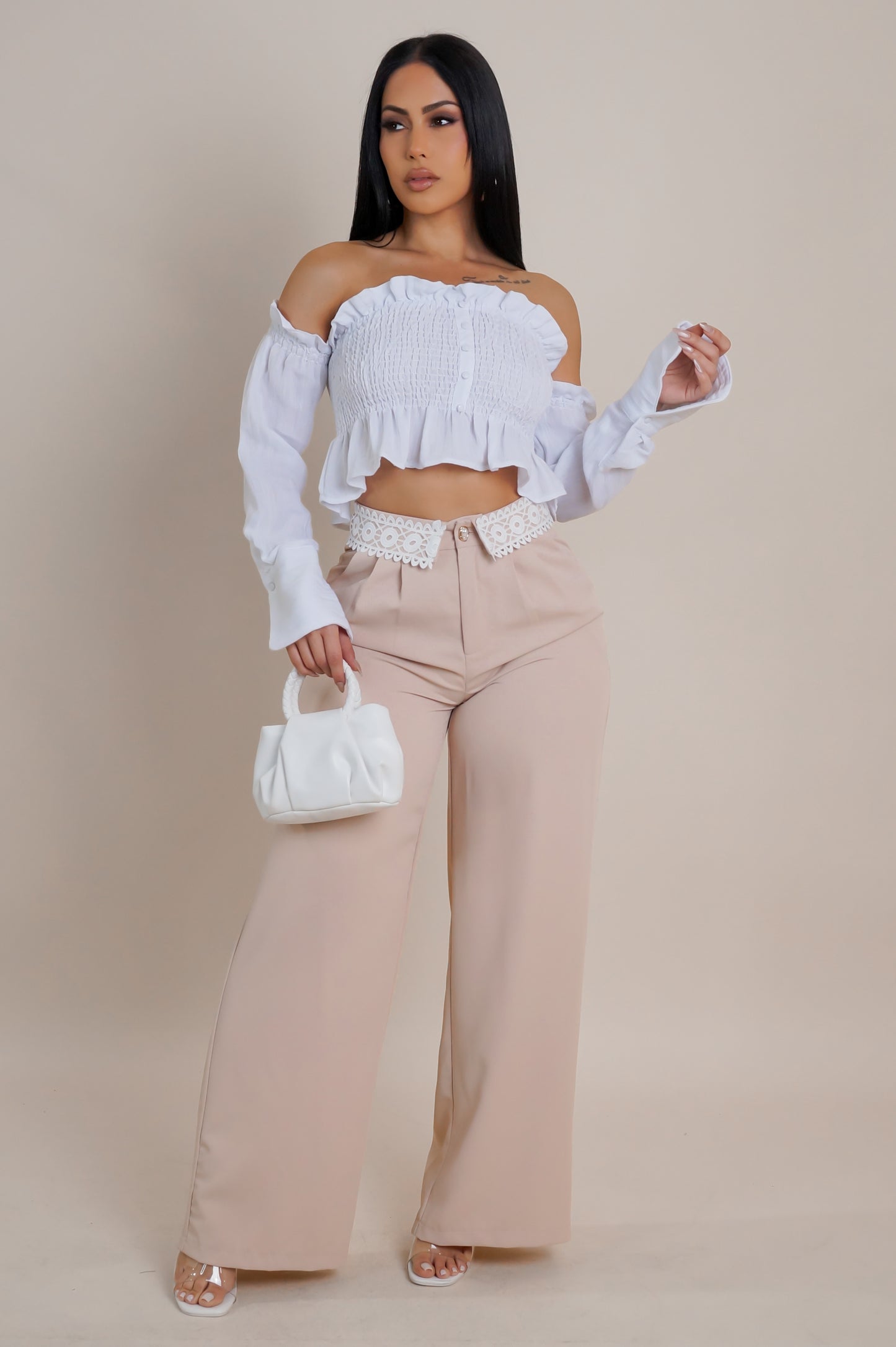 Cute But Subtle Pants - Beige