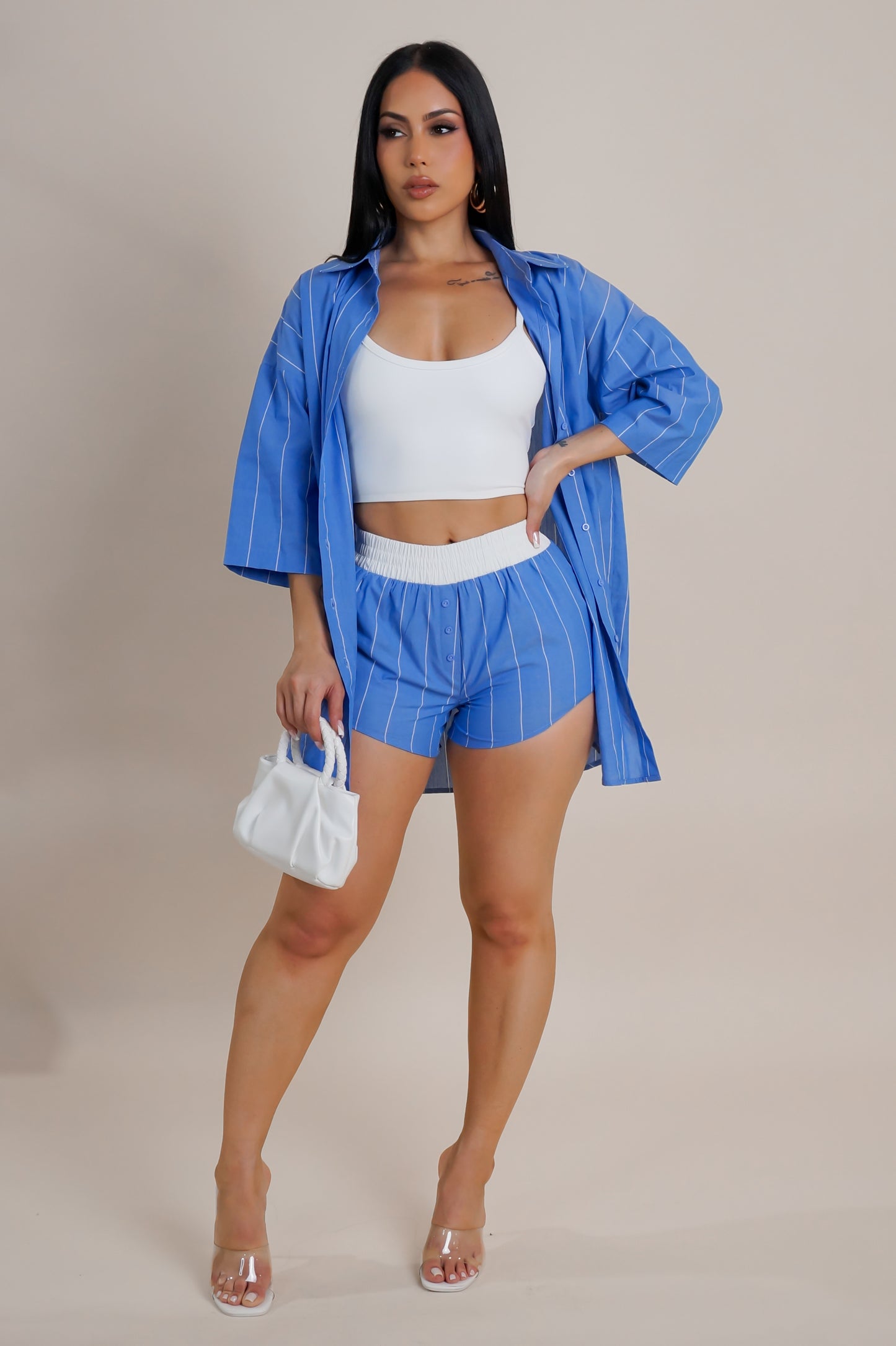 Beach Ready Short Set - Blue