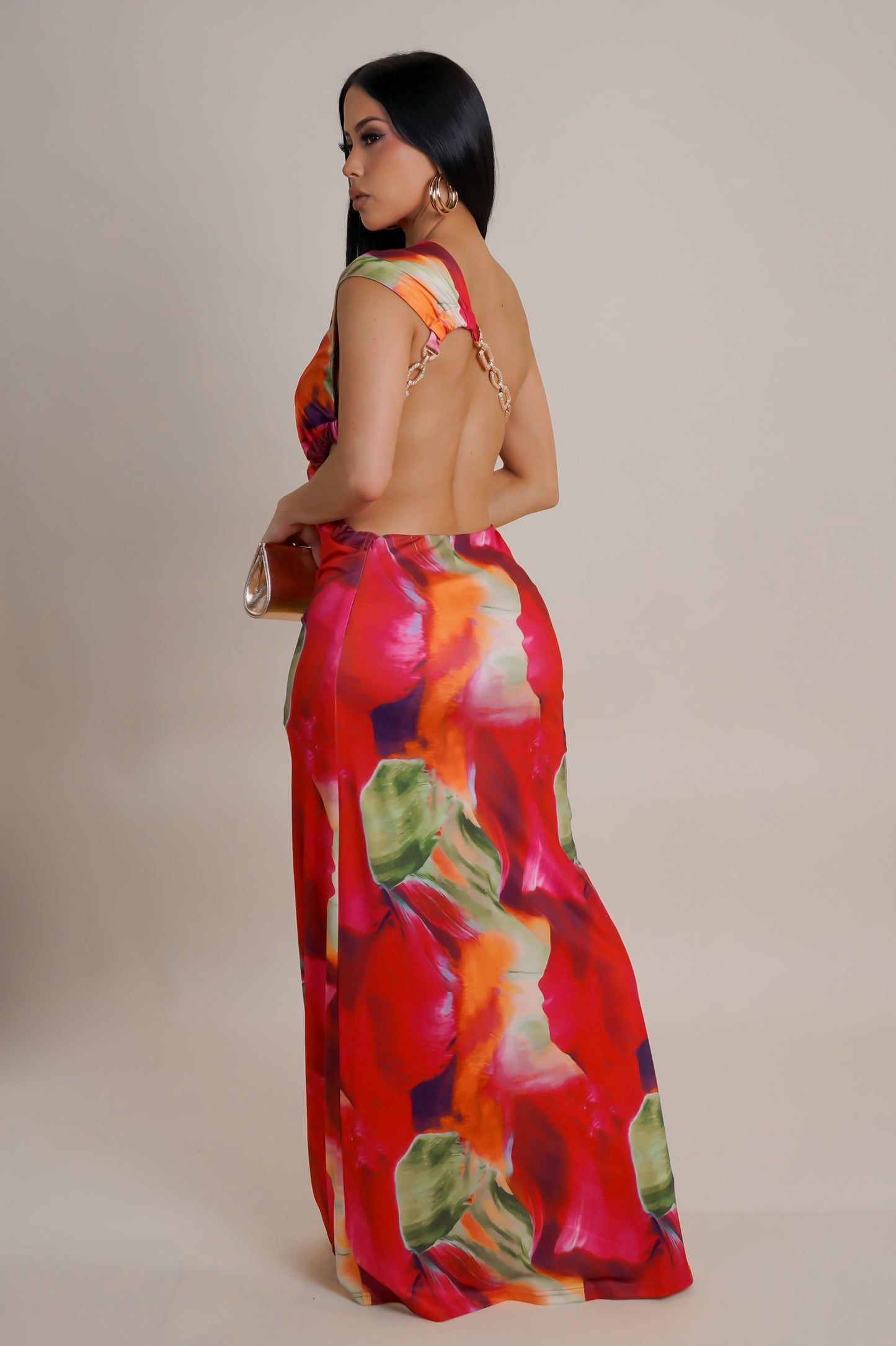 Stop And Stare Maxi Dress - Fuchsia