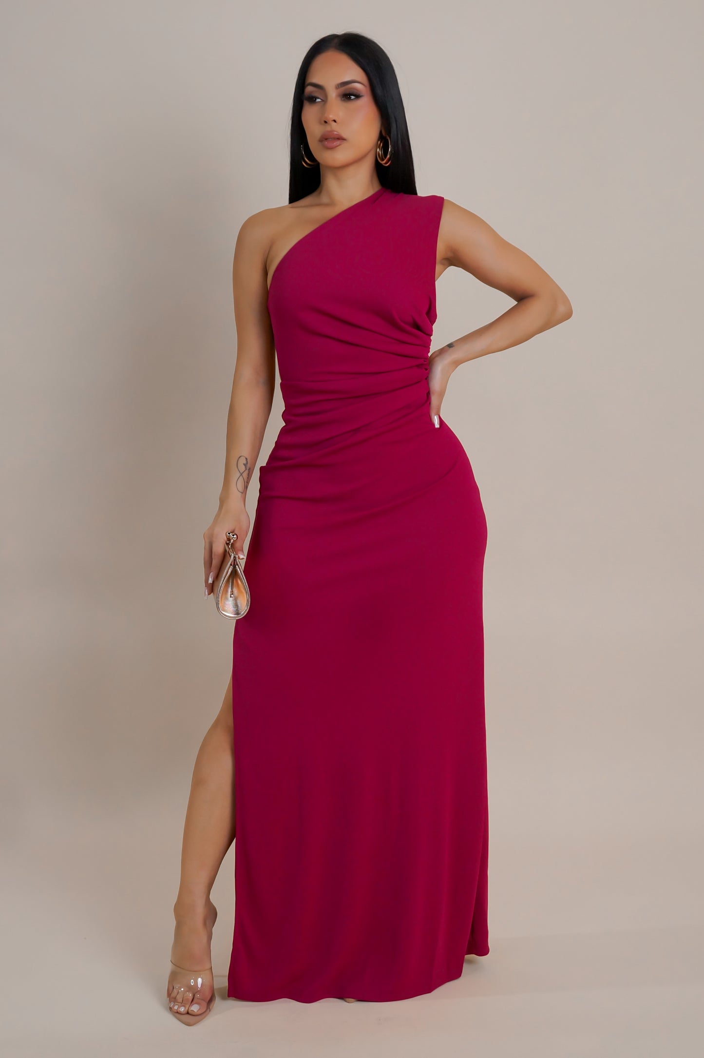 An Illusionist Maxi Dress - Fuchsia