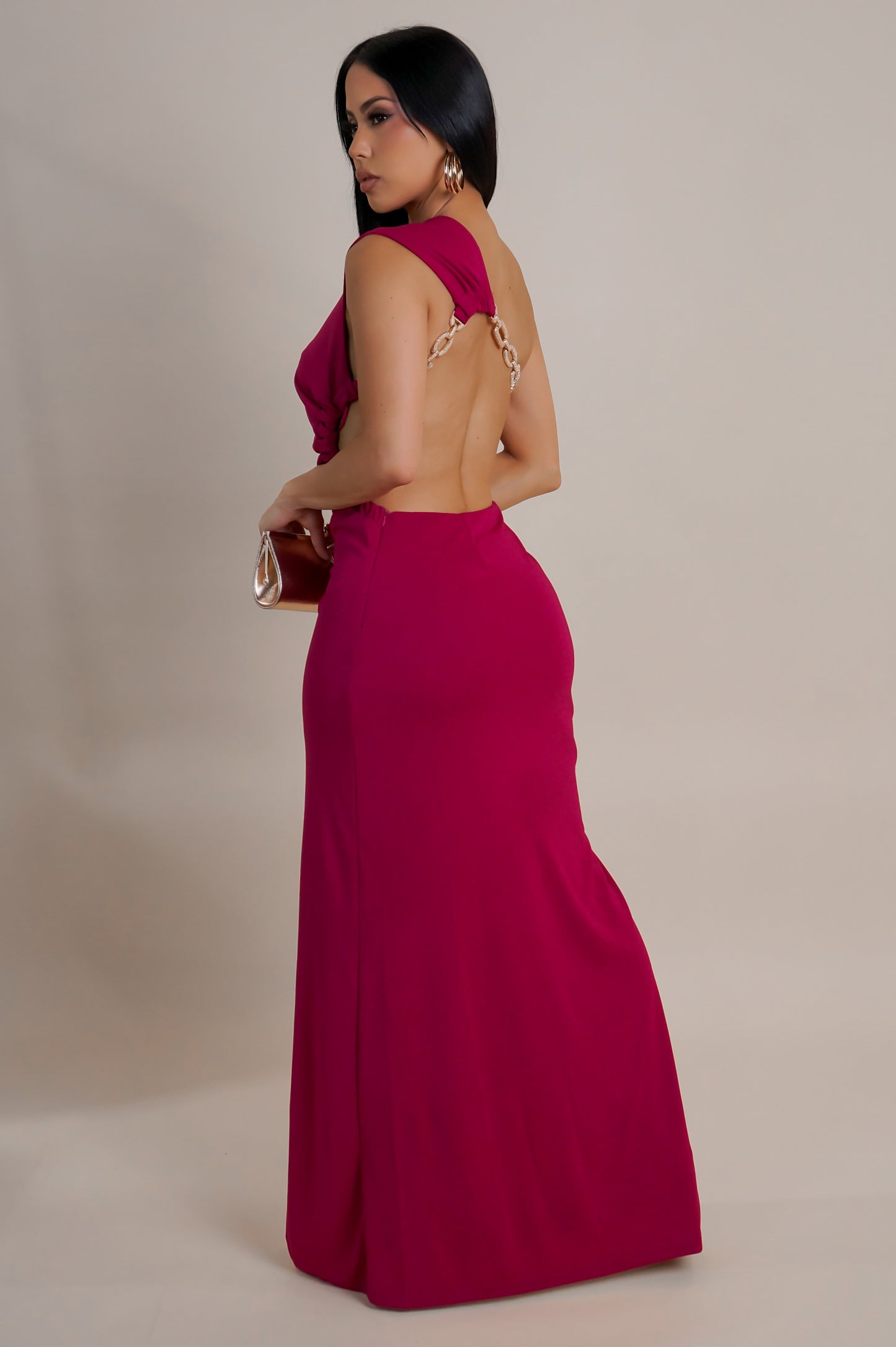 An Illusionist Maxi Dress - Fuchsia