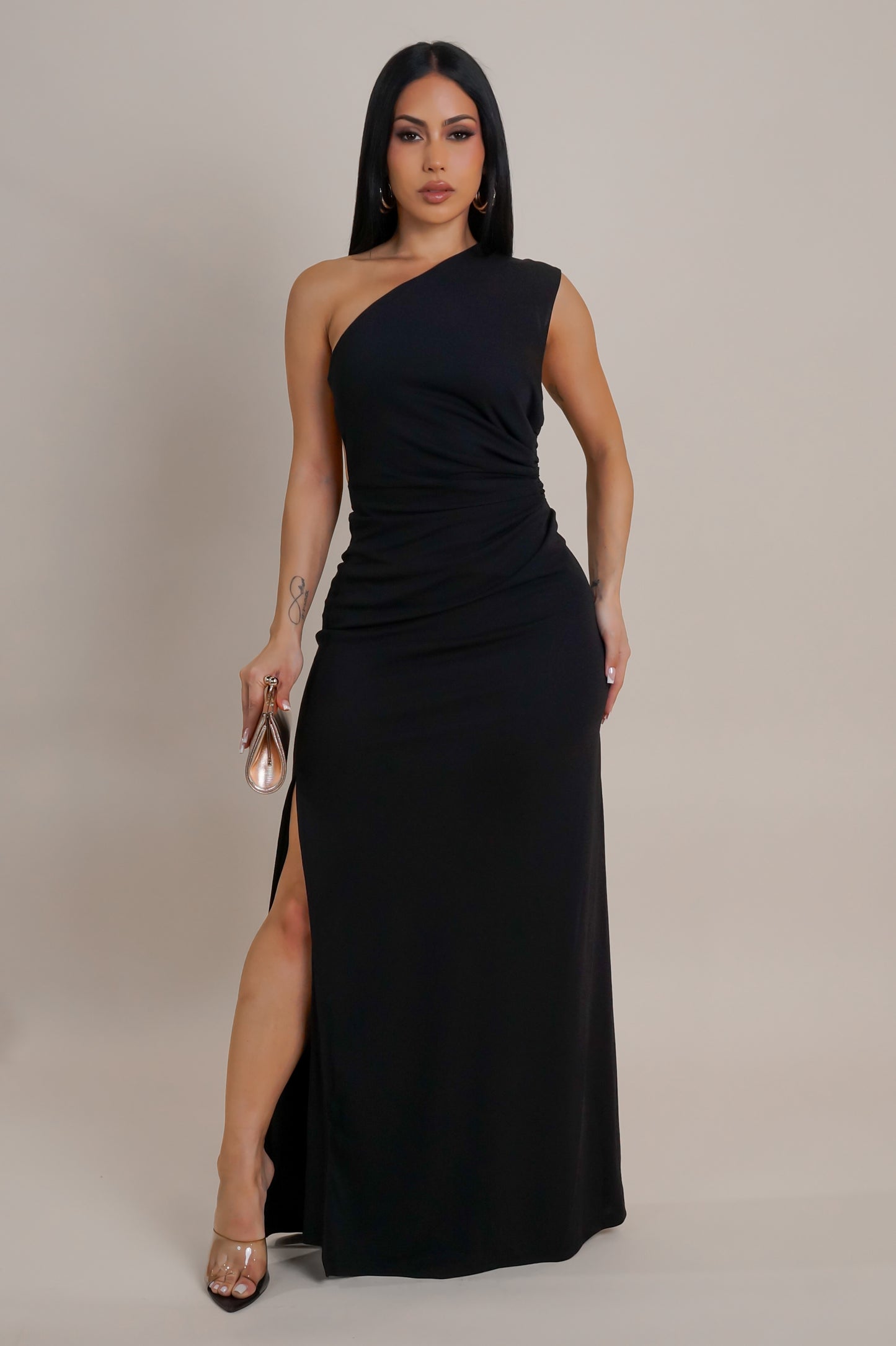 An Illusionist Maxi Dress - Black