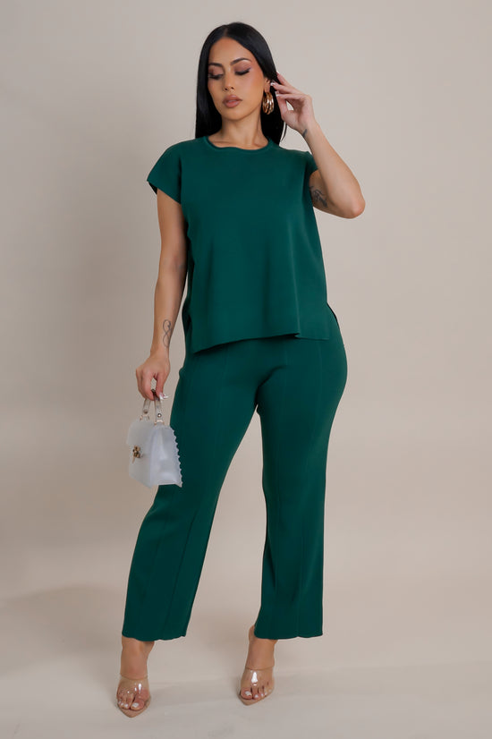 Classy Move Pant Set - Green