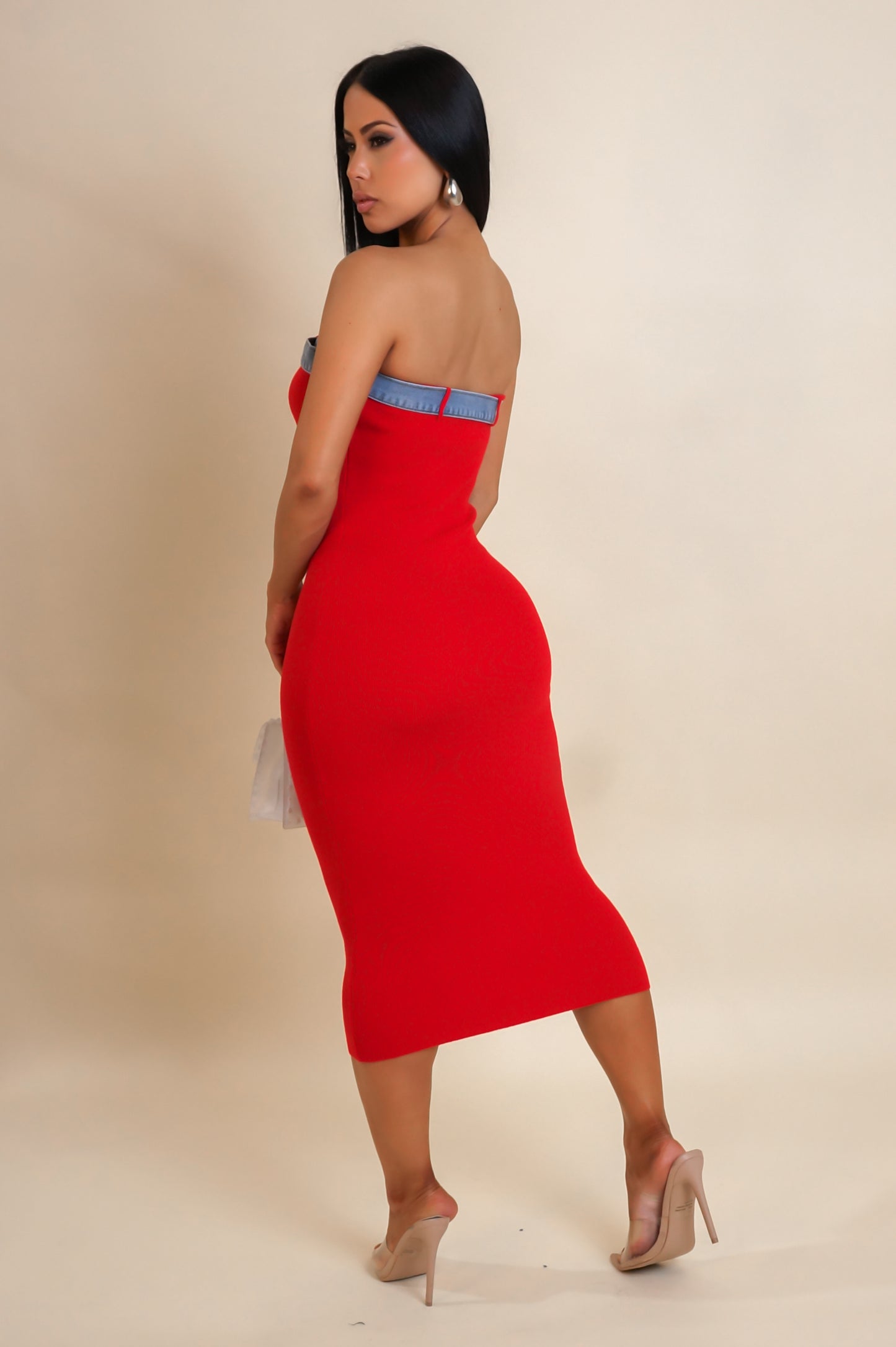 Let Me Love You Midi Dress - Red